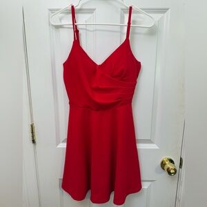 NWOT Trixxi Red Sleeveless Ruched Cocktail Dress
